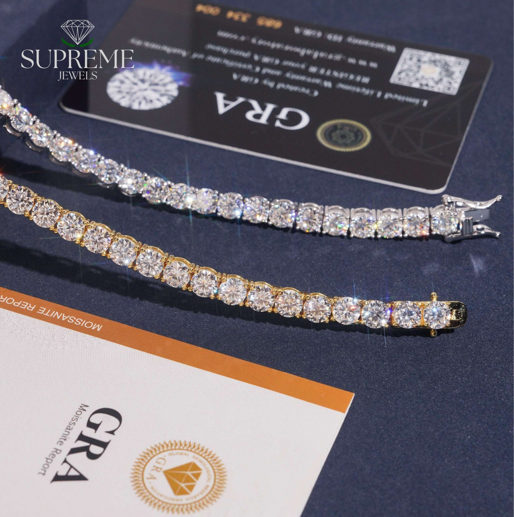 VVS Moissanite Tennis Bracelet 2mm-6.5mm