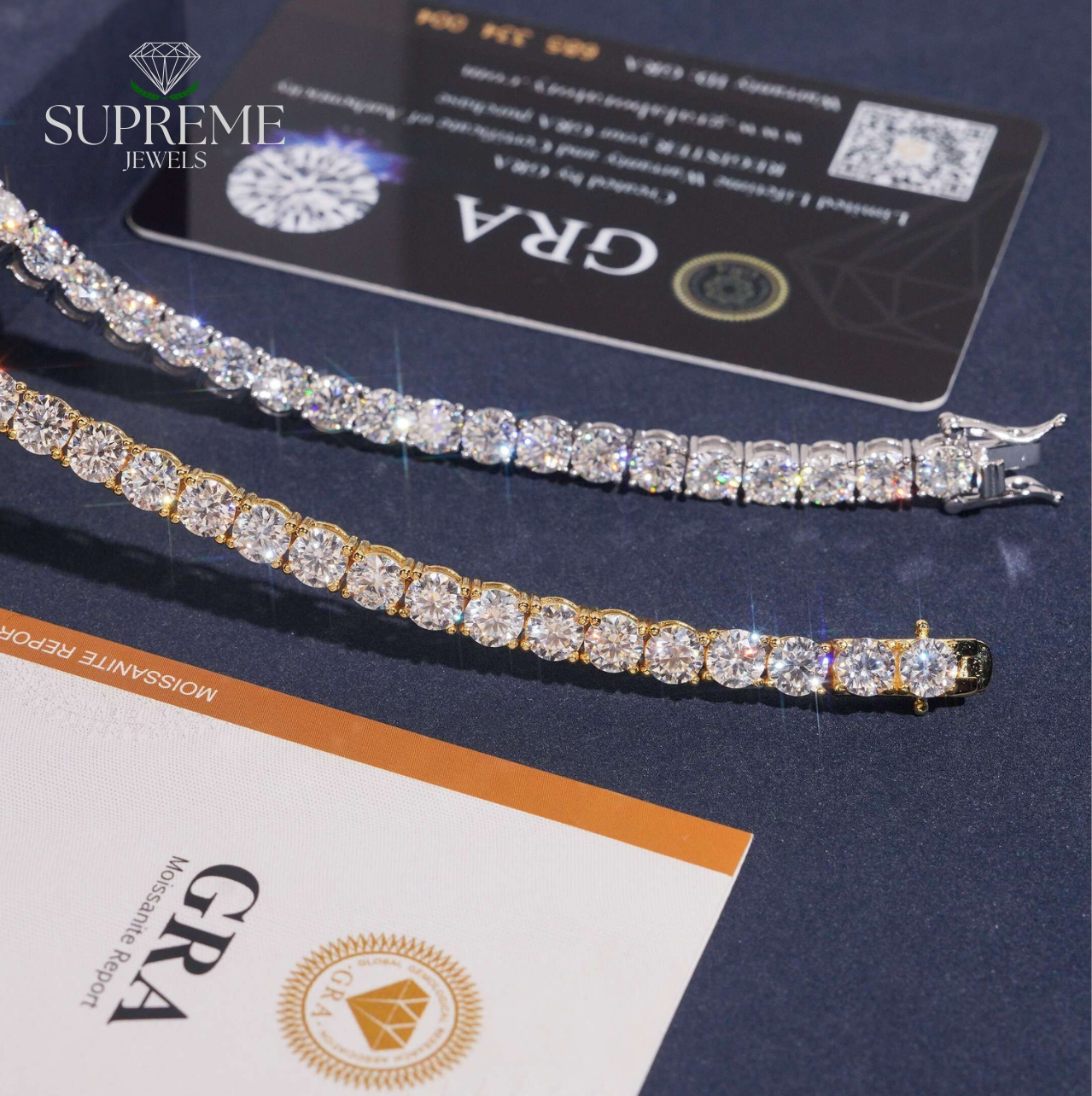 VVS Moissanite Tennis Bracelet
925 Sterling Silver • GRA Certified