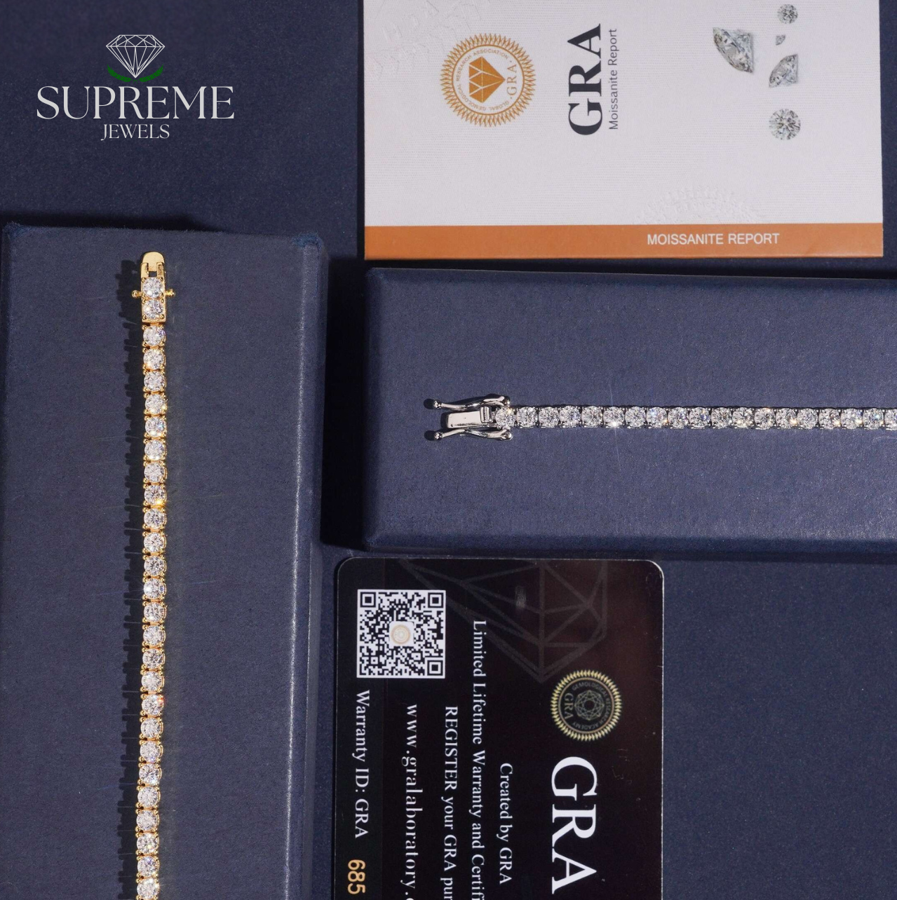 VVS Moissanite Tennis Bracelet
925 Sterling Silver • GRA Certified