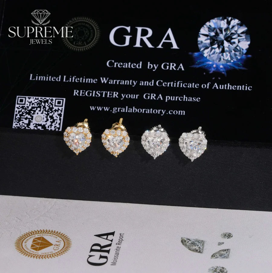 Heart Stud Earrings 5*5mm