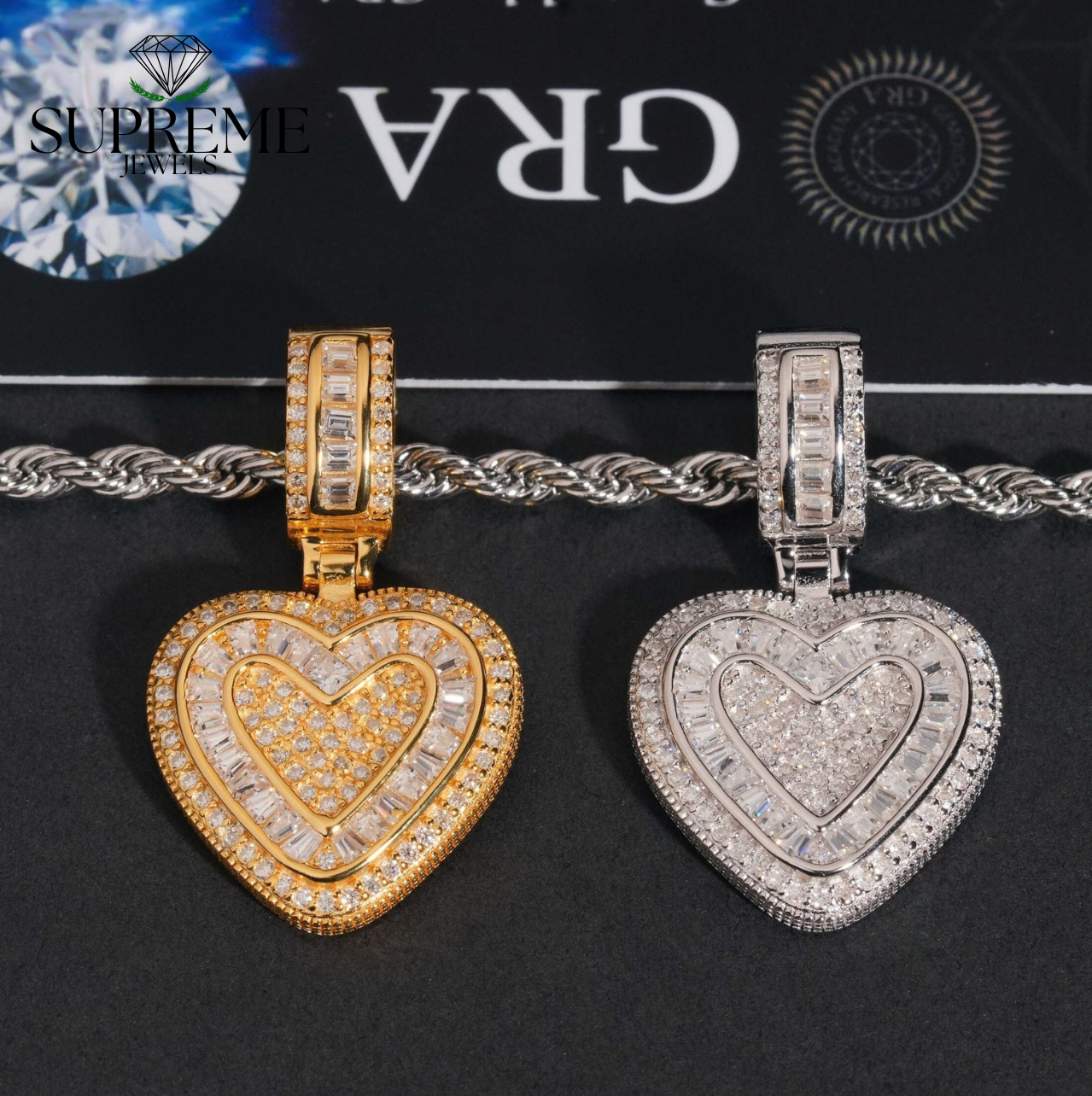 Heart Iced Out Pendant