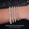 VVS Moissanite Tennis Bracelet 2mm-6.5mm