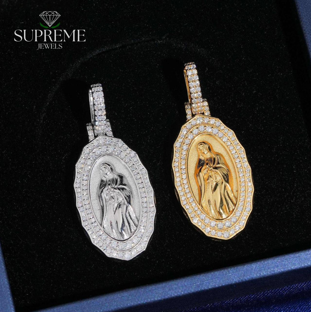 Iced Virgin Mary Pendant