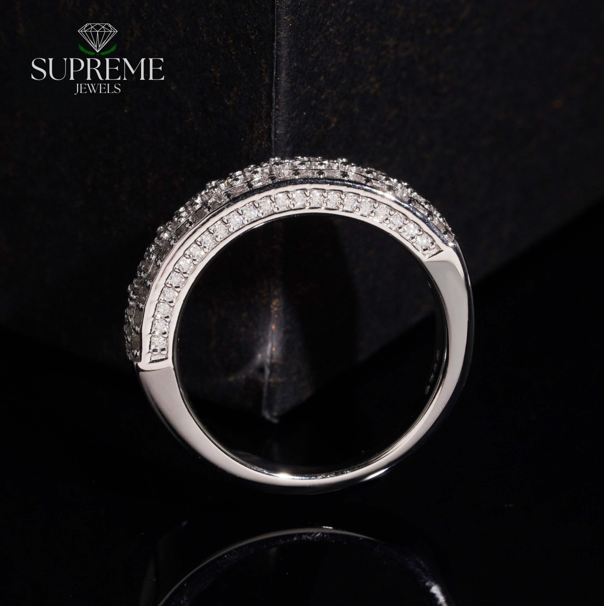 Iced Out Band Ring