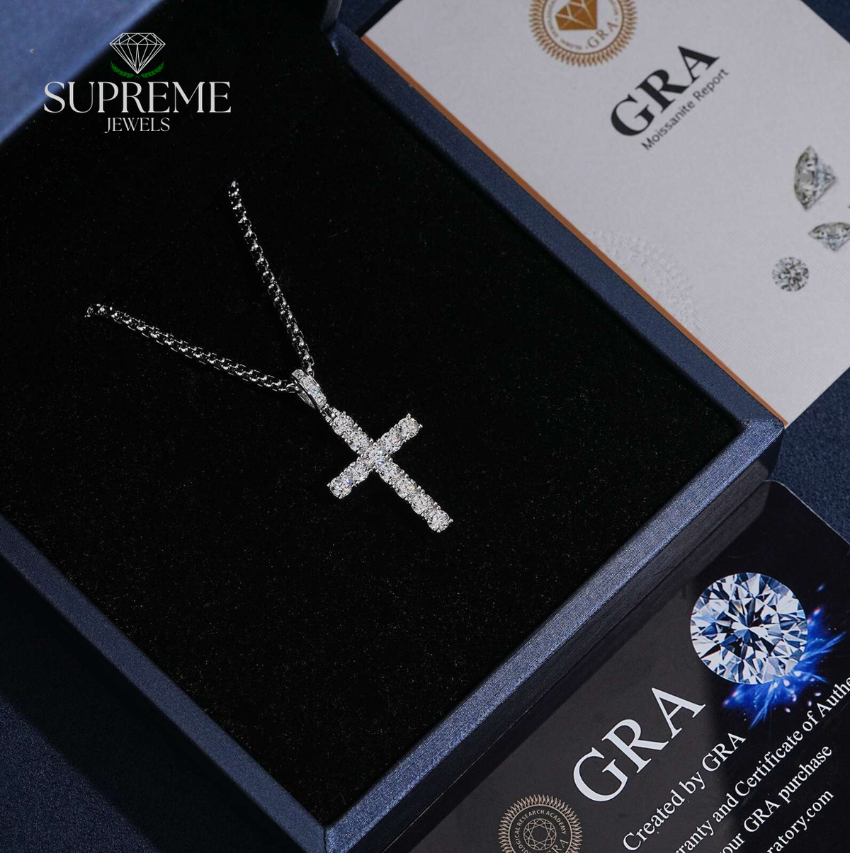 Divine Cross Moissanite Pendant