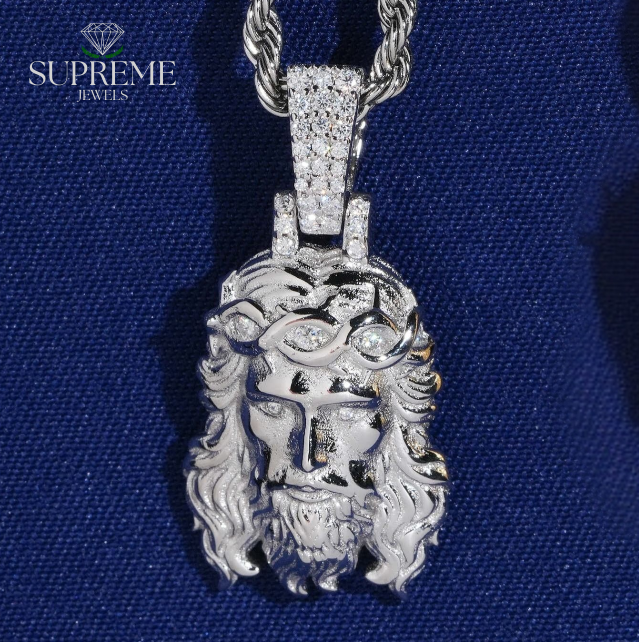 Iced Jesus Pendant – Moissanite VVS  Necklace
