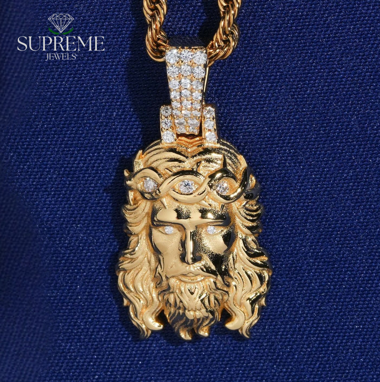 Iced Jesus Pendant – Moissanite VVS  Necklace