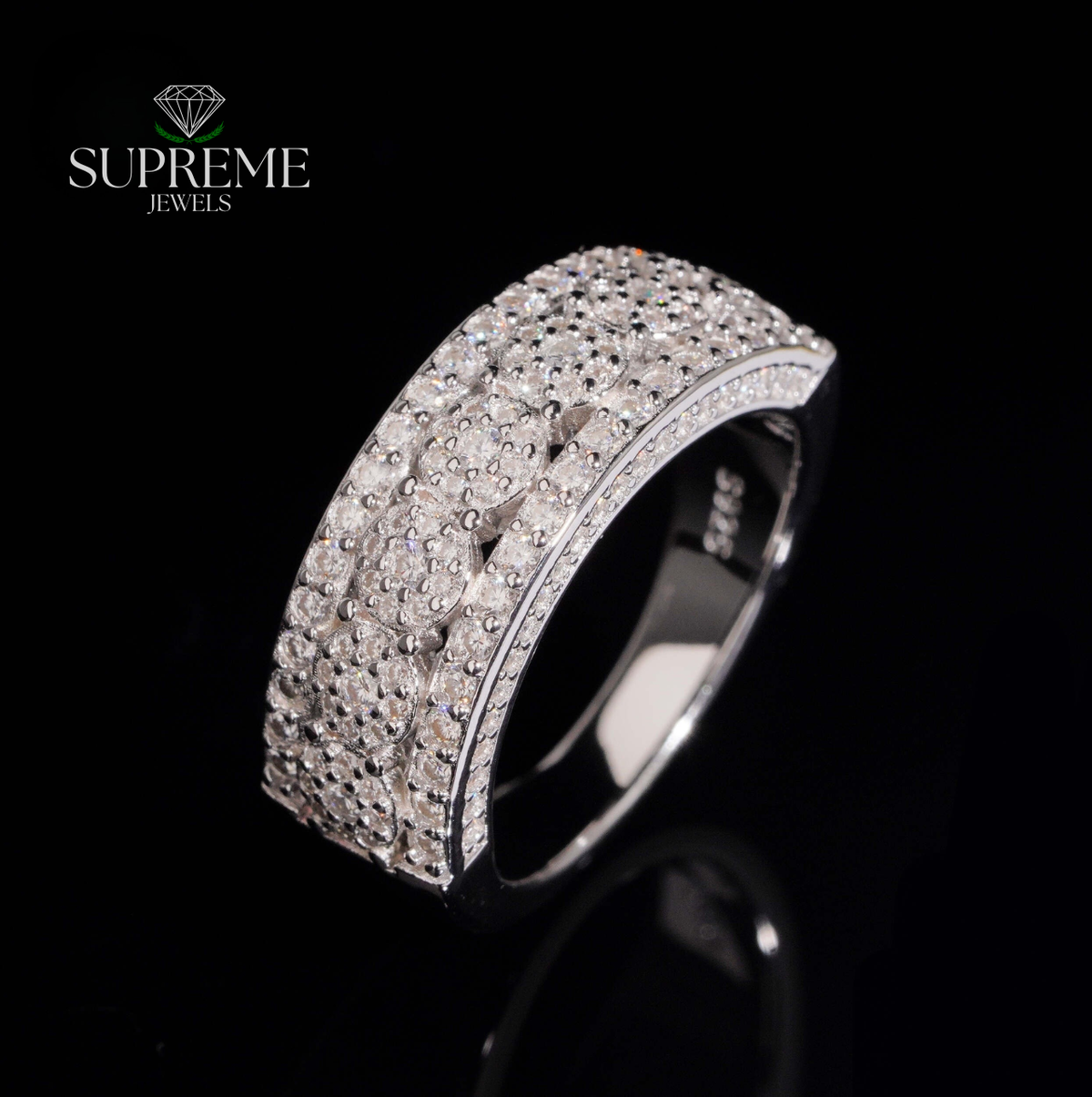 Iced Out Band Ring