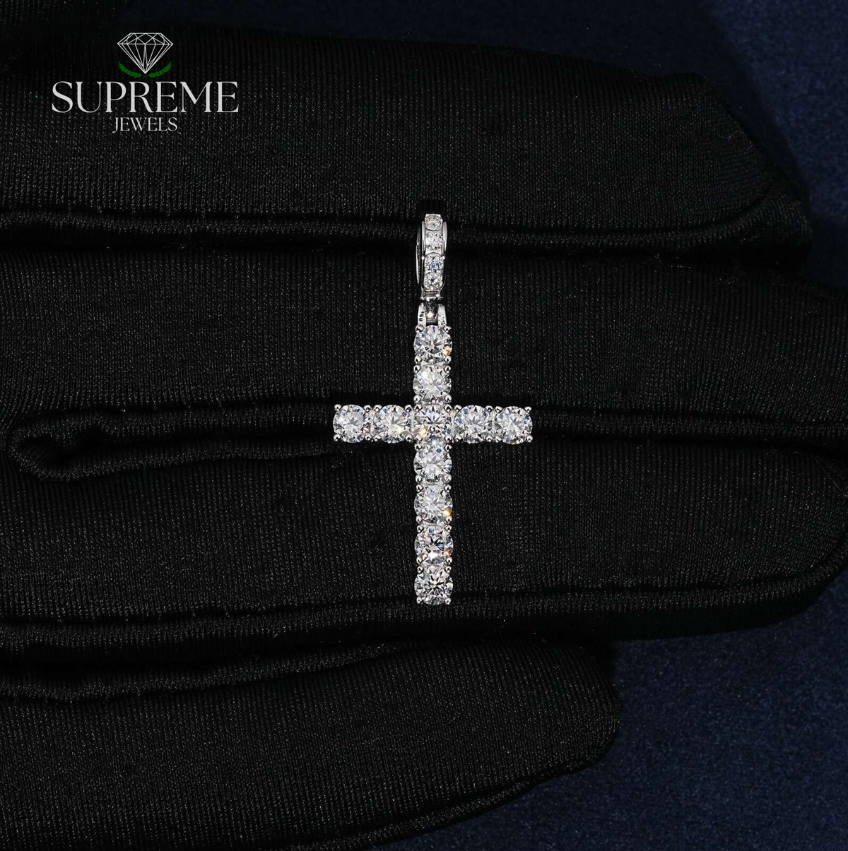 Divine Cross Moissanite Pendant