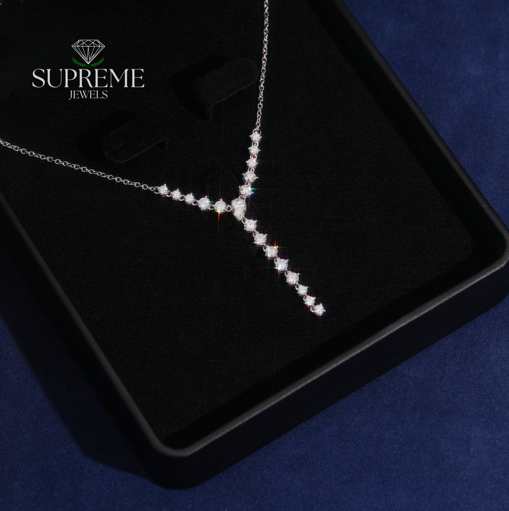 Celestial Drop Moissanite Necklace
