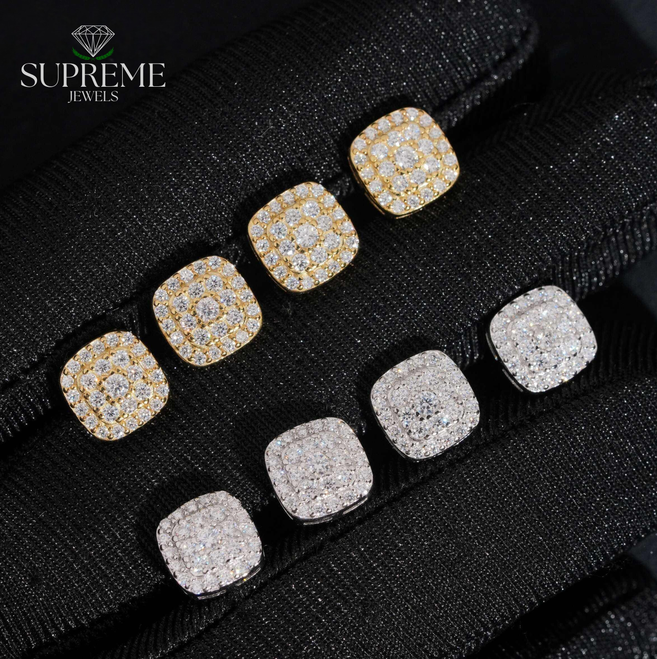 Mini Pavé Square 8mm