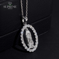 Virgin Halo Moissanite Pendant