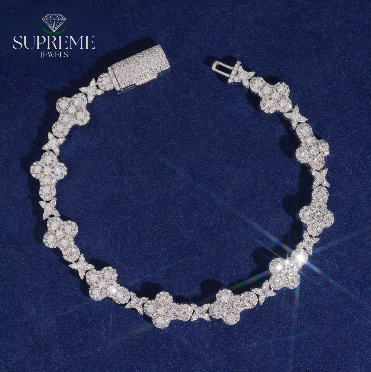 Cross Iced Bracelet 10MM