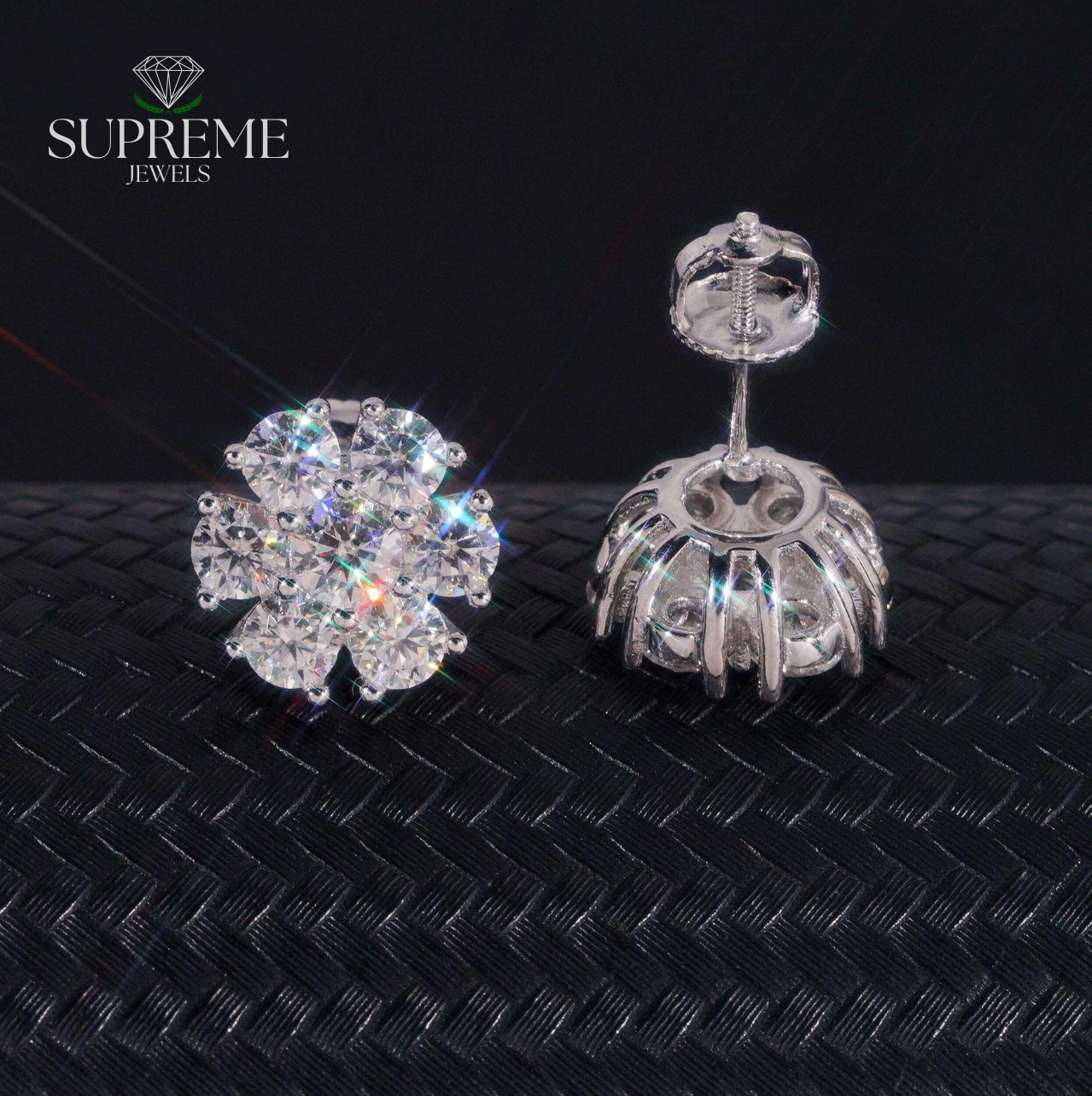 Bloom Signature Moissanite Studs – 11mm