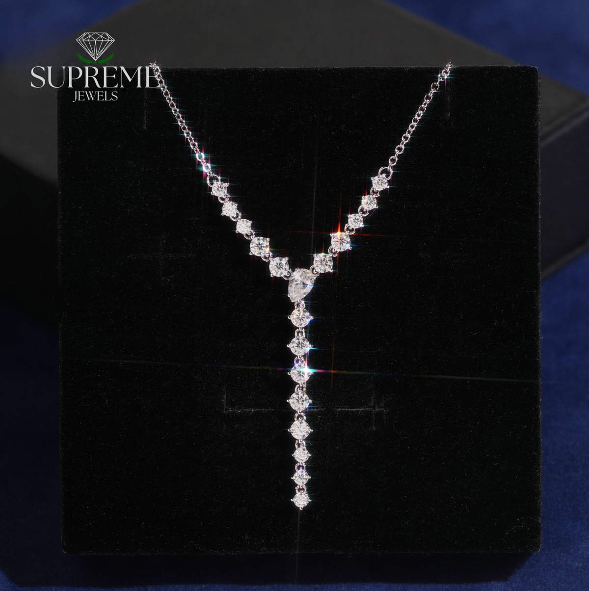 Celestial Drop Moissanite Necklace