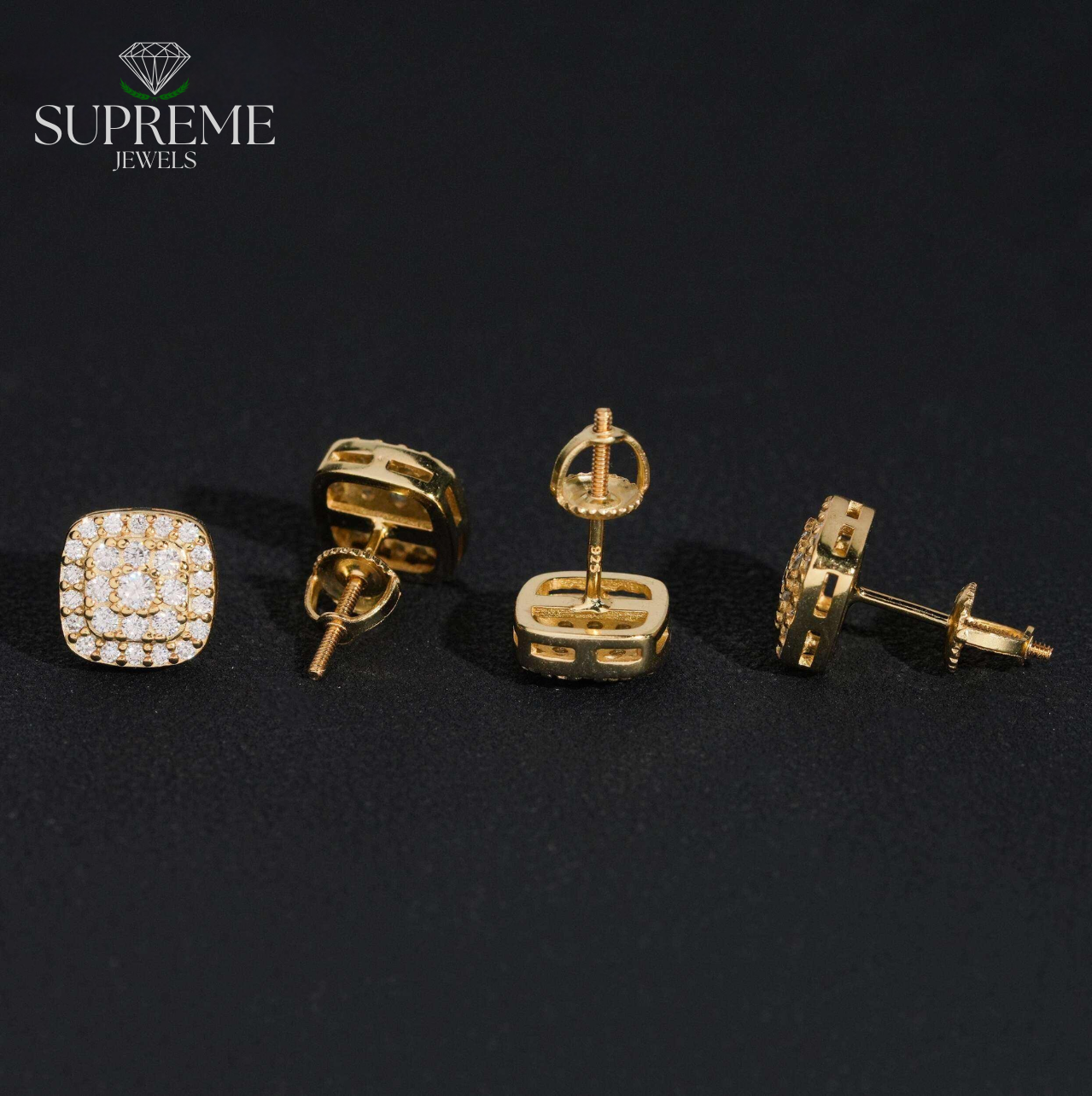 Mini Pavé Square 8mm