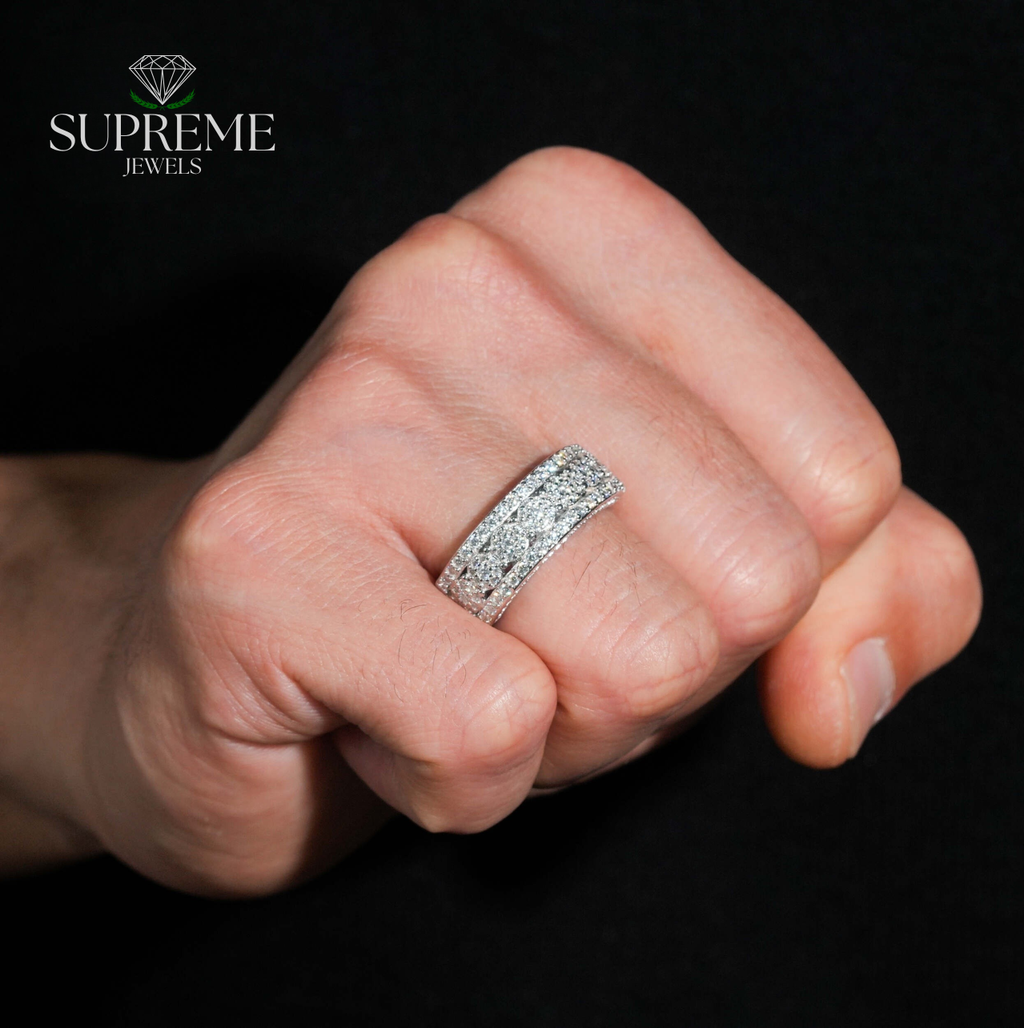 Iced Out Band Ring