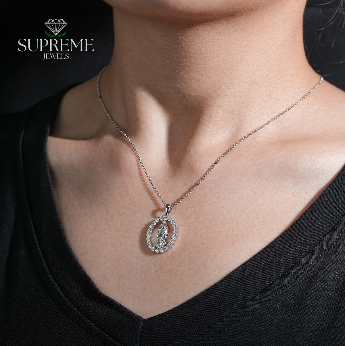 Virgin Halo Moissanite Pendant