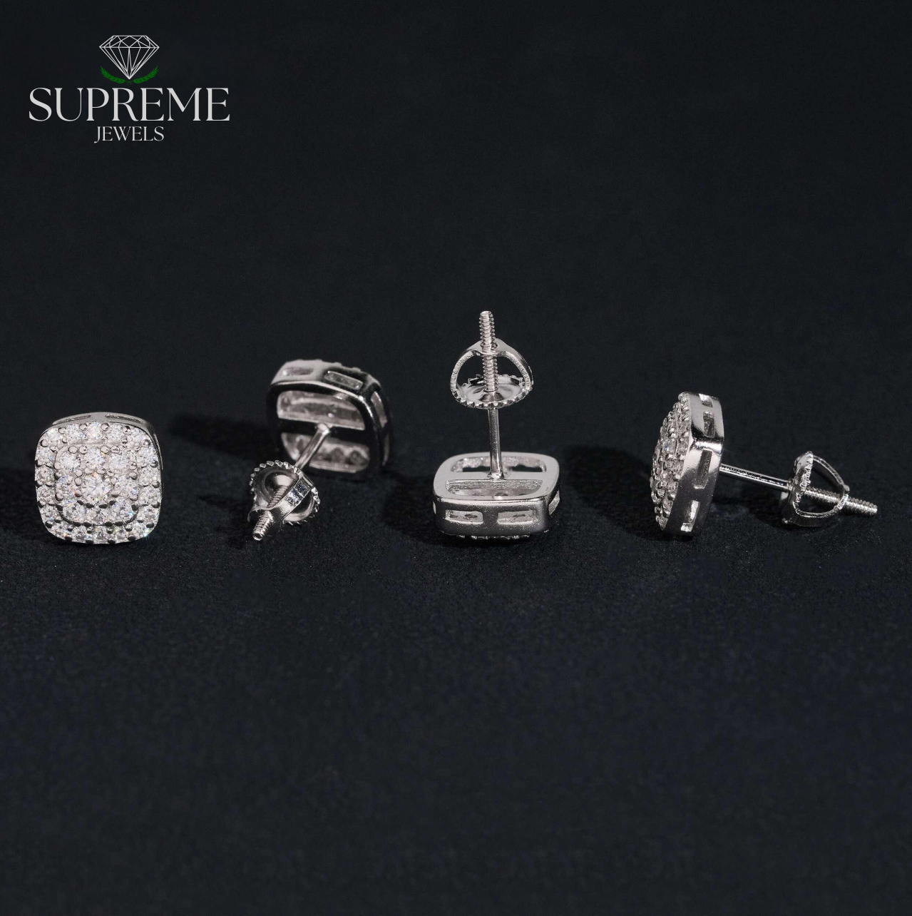 Mini Pavé Square 8mm