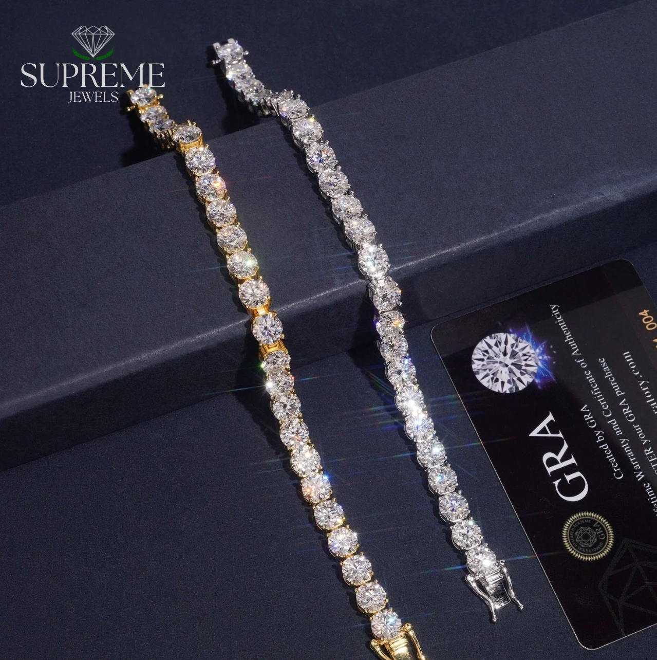 VVS Moissanite Tennis Bracelet 2mm-6.5mm