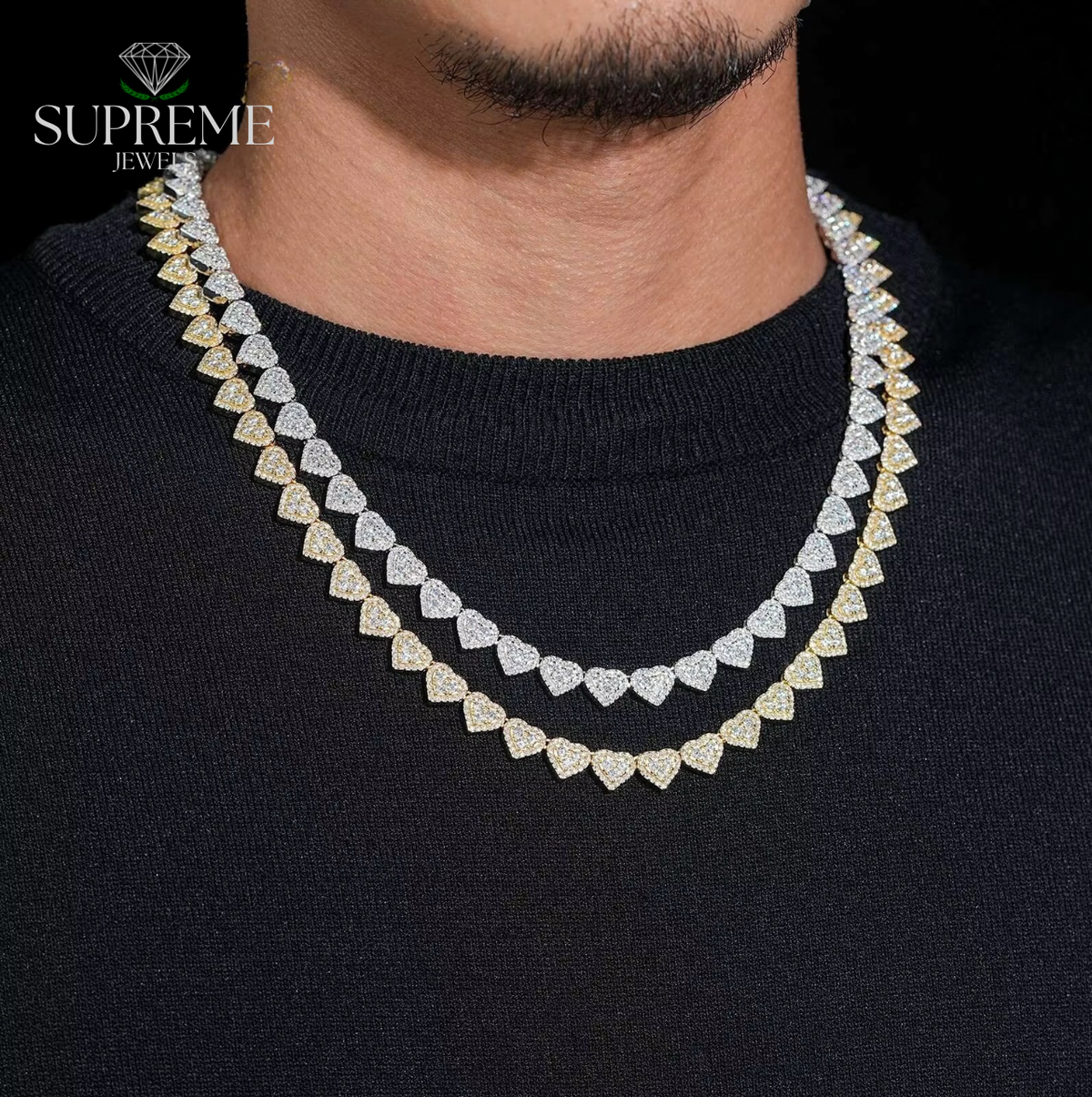 Heart Infinity Moissanite Chain