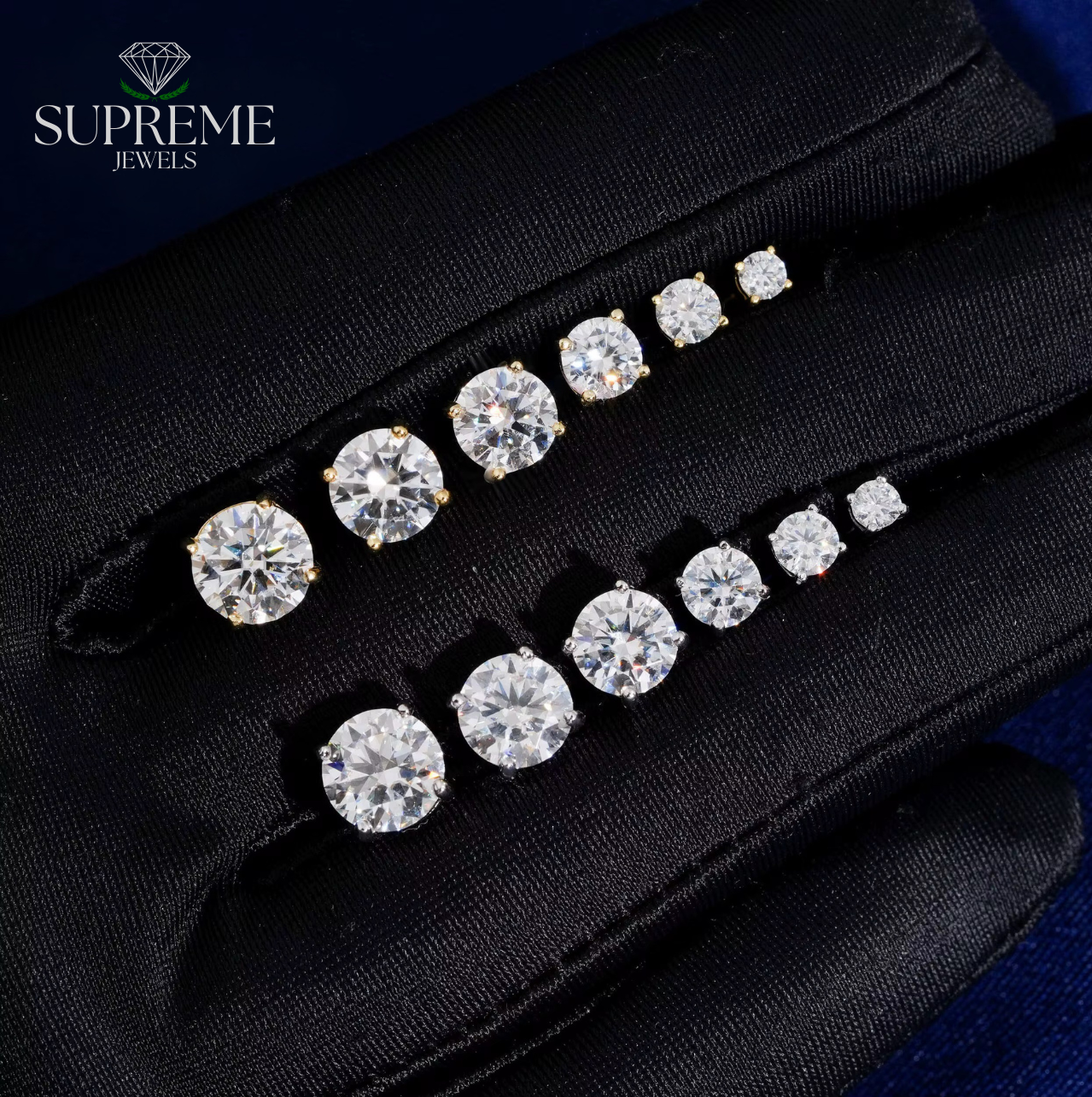 Moissanite Stud Earrings (3mm-7.5mm)