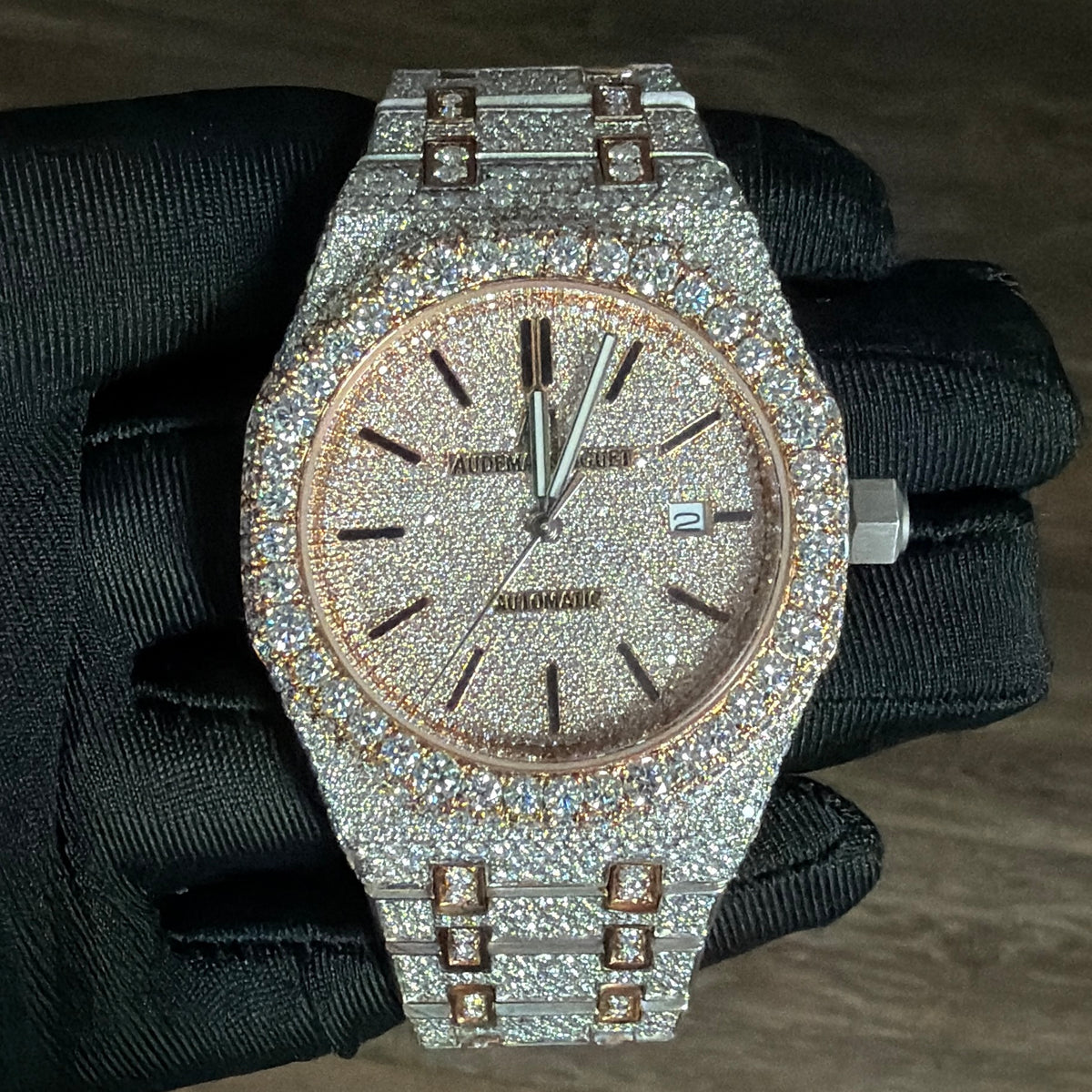Royal Iced VVS Moissanite Watch – Two-Tone