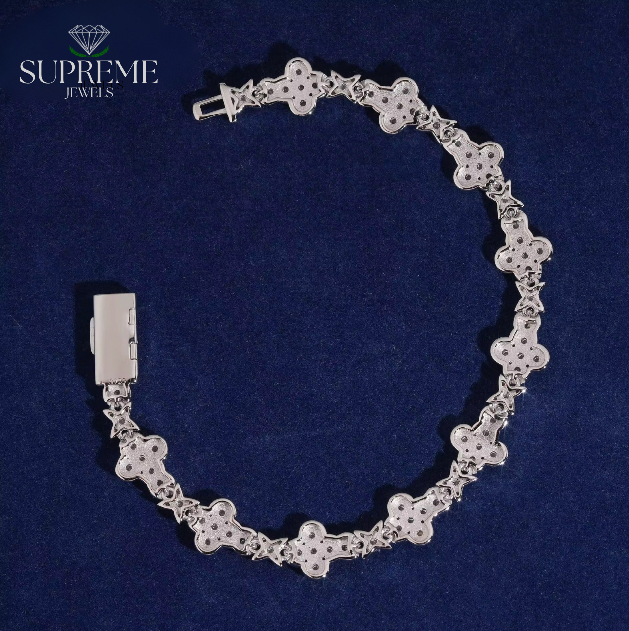 Cross Iced Bracelet 10MM