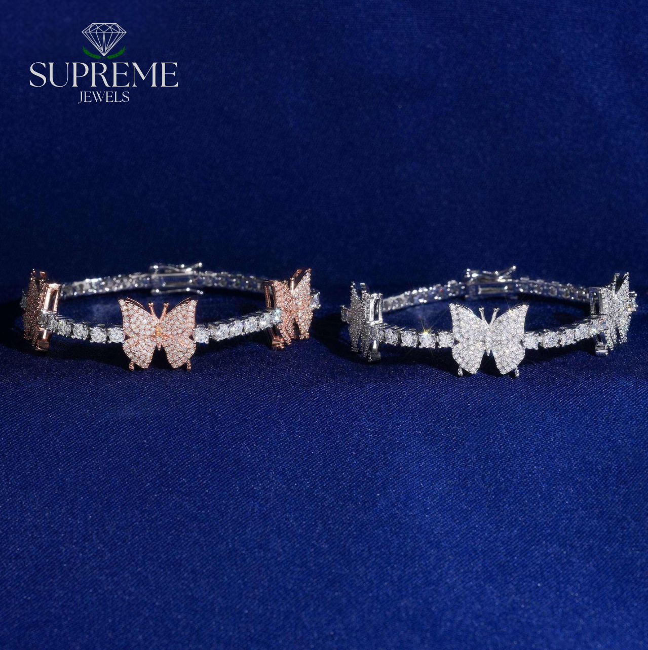 Iced Butterfly VVS Moissanite Bracelet