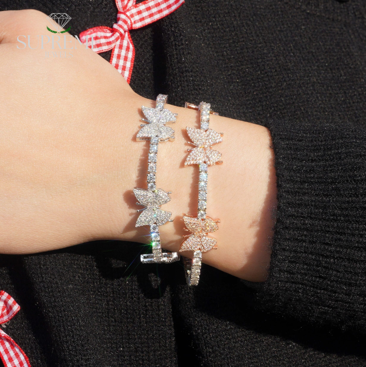Iced Butterfly VVS Moissanite Bracelet