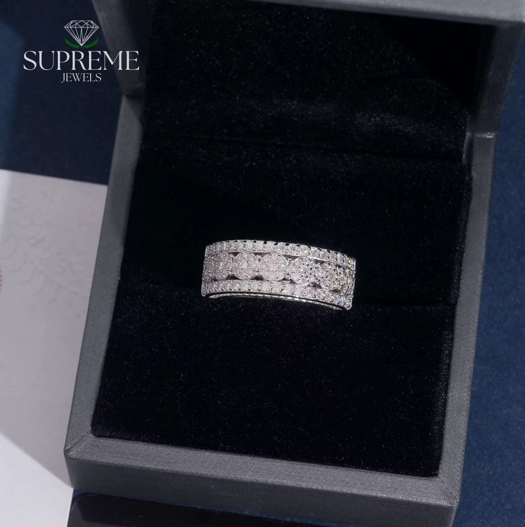 Iced VVS Moissanite Eternity Band