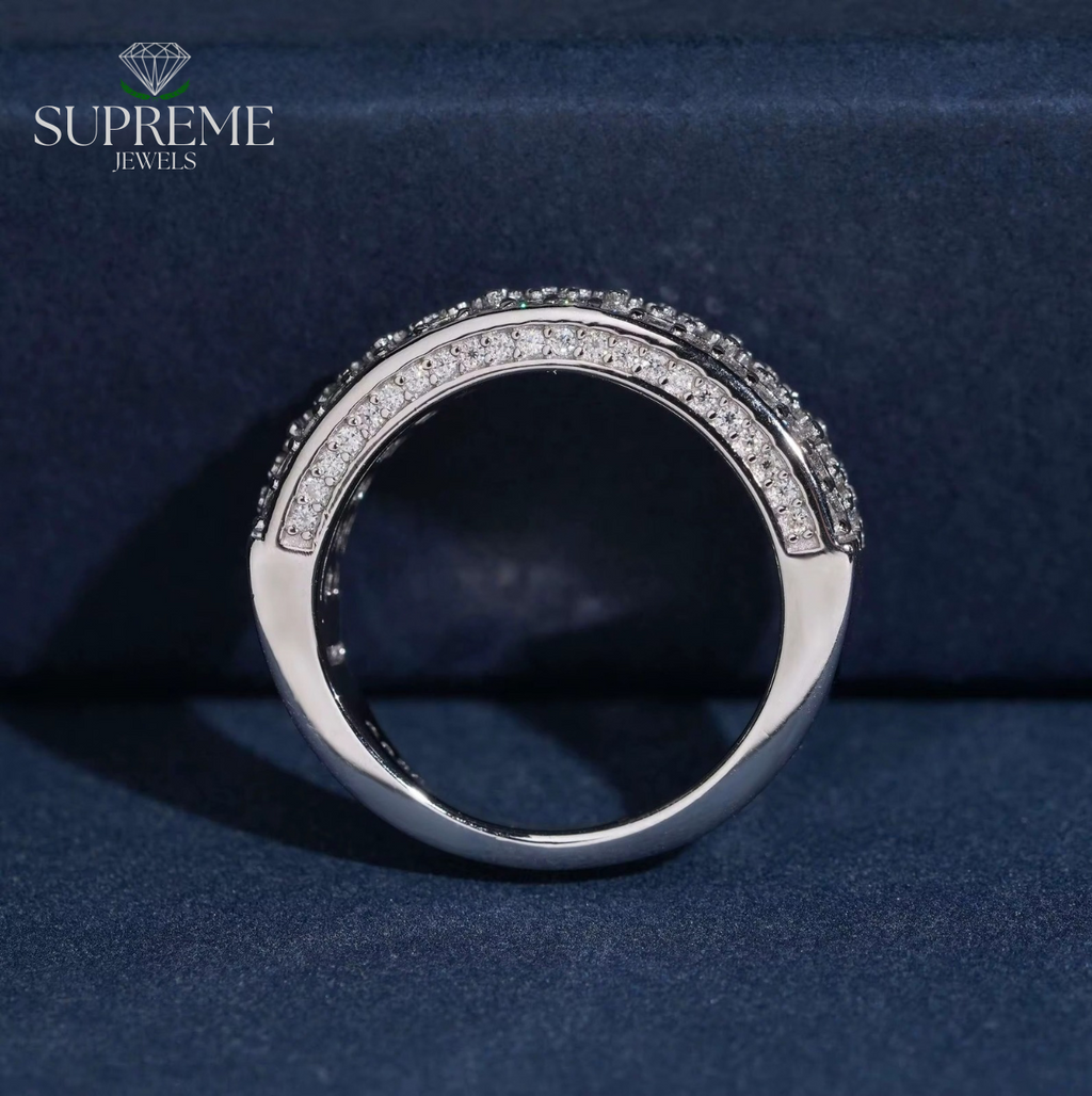 Iced VVS Moissanite Eternity Band