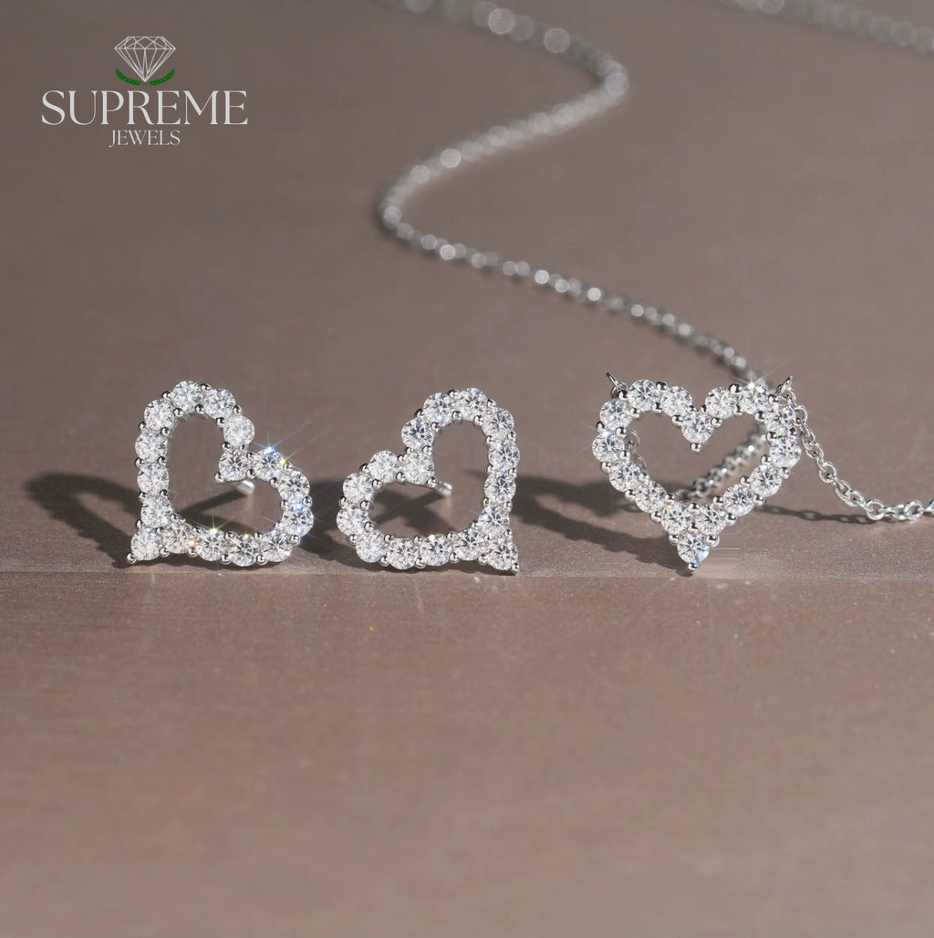 LuxeHeart™ Moissanite Set