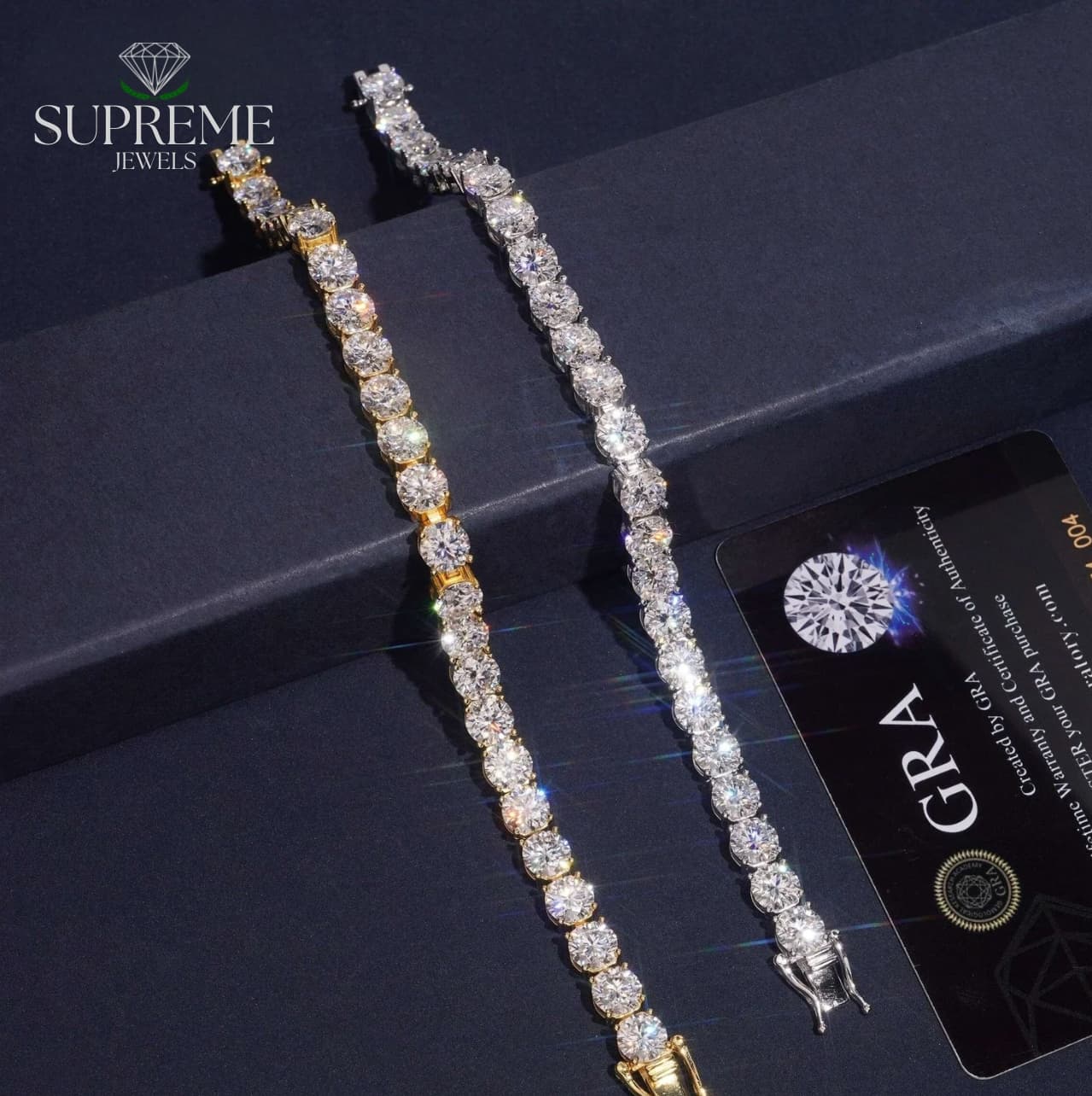 VVS Moissanite Tennis Bracelet 2mm-6.5mm