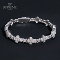Cross Iced Bracelet 10MM – (7.5”)