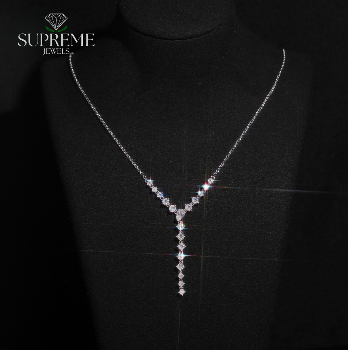 Celestial Drop Moissanite Necklace